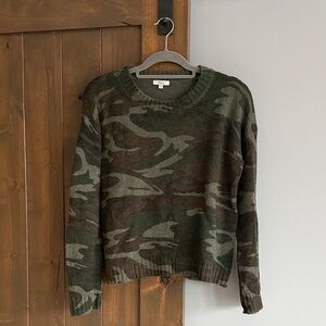 Rails Green Camo Knit Sweater